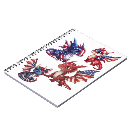 Patriotischer Drache Notizblock (Linke Seite)