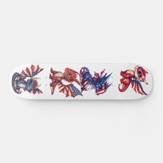 Patriotischer Drache Skateboard (Horizontal)