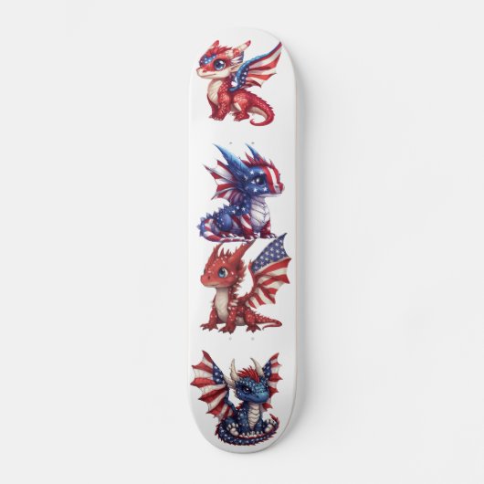 Patriotischer Drache Skateboard (Vorderseite)