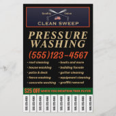 Patriotischer Druckwäscher mit Telefonnummern Flyer (Hinten)