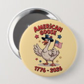 Patriotischer Dummer Gans Amerika 250. Jahrestag Button (Vorne & Hinten)