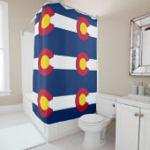 Patriotischer Duschvorhang mit Fahne Colorado (Beispiel)