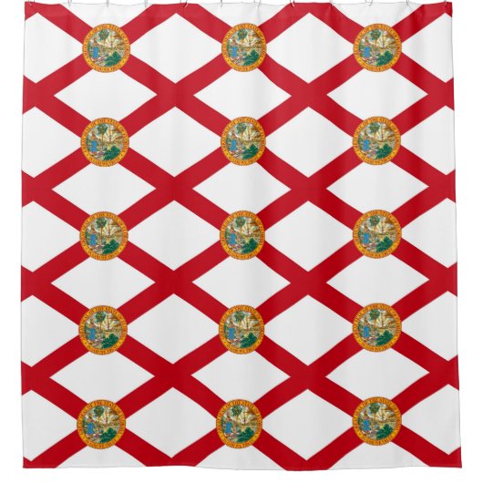 Patriotischer Duschvorhang mit Flagge von Florida (Vorderseite)