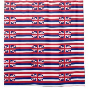 Patriotischer Duschvorhang mit Flagge von Hawaii