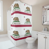 Patriotischer Duschvorhang mit Flagge von Kaliforn (Beispiel)