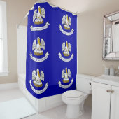 Patriotischer Duschvorhang mit Flagge von Louisian (Beispiel)