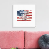 Patriotischer Ehemann Daddy Beschützer Held Flagge Leinwanddruck (Insitu (Wohnzimmer))