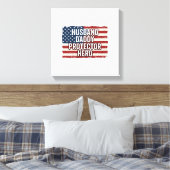 Patriotischer Ehemann Daddy Beschützer Held Flagge Leinwanddruck (Insitu (Schlafzimmer))