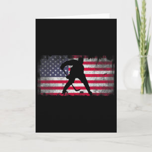 Patriotischer Eishockey 4. Juli Männer USA Amerika Karte