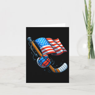 Patriotischer Eishockey 4. Juli USA Unabhängigkeit Karte