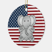 Patriotischer Elefant Keramikornament (Links)