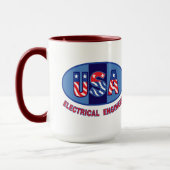 Patriotischer Elektroingenieur Tasse (Links)