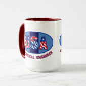 Patriotischer Elektroingenieur Tasse (Vorderseite Links)
