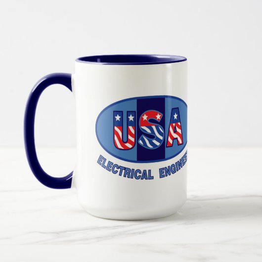 Patriotischer Elektroingenieur Tasse (Links)