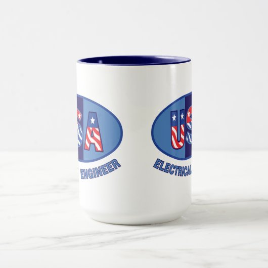 Patriotischer Elektroingenieur Tasse (Zentrum)