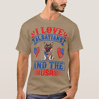 Patriotischer Elsatier Hund 1 T-Shirt