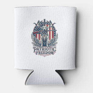 Patriotischer Entenjäger-Hund Vektorgrafik T-Shirt Dosenkühler