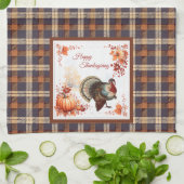 Patriotischer Erntedank der Türkei über Kariert Geschirrtuch (Gefaltet)