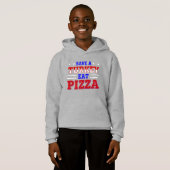 patriotischer Erntedank rette Pizza aus Truthühner Hoodie (Vorne ganz)