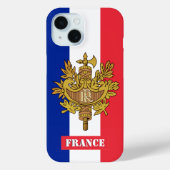 Patriotischer Fall der französischen Flagge, Frank Case-Mate iPhone Hülle (Rückseite)
