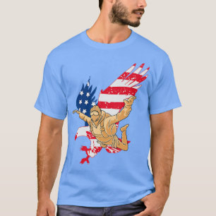 Patriotischer Fallschirmspringer US-amerikanische  T-Shirt