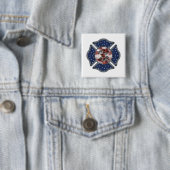 Patriotischer Feuerwehrmann maltesisch Button (Beispiel)