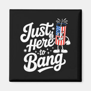 Patriotischer Feuerwerk-US-Flagge lustig 4. Juli Magnet