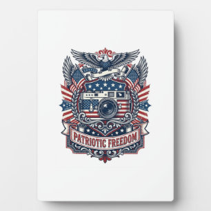 Patriotischer Film Kameramann Vektorgrafik T-Shirt Fotoplatte