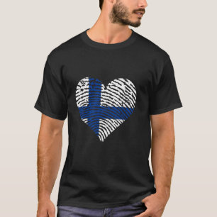 Patriotischer Finne Finnland Herz finnische Wurzel T-Shirt