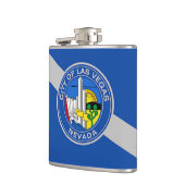 Patriotischer Flasche mit der Fahne von Las Vegas  Flachmann (Links)
