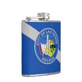 Patriotischer Flasche mit der Fahne von Las Vegas  Flachmann (Rechts)