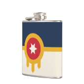 Patriotischer Flasche mit Fahne von Tulsa City Flachmann (Links)