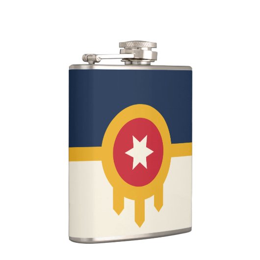 Patriotischer Flasche mit Fahne von Tulsa City Flachmann (Rechts)