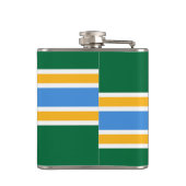 Patriotischer Flasche mit Flagge von Portland City Flachmann (Rückseite)