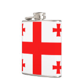 Patriotischer Flasche mit georgischer Flagge Flachmann (Links)