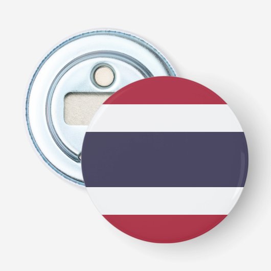 Patriotischer Flaschenöffner mit Flagge Thailands (Vorderseite)