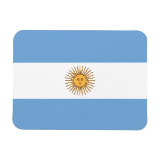Patriotischer flexibler Magnet mit argentinischer  (Horizontal)