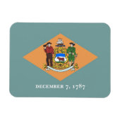 Patriotischer flexibler Magnet mit Delaware-Flagge (Horizontal)