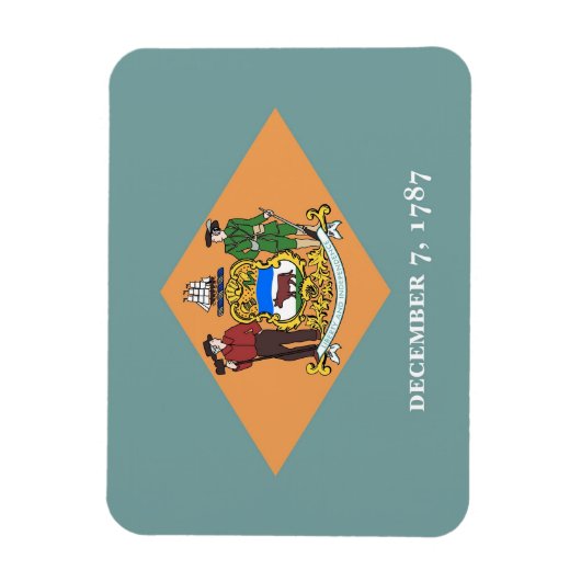 Patriotischer flexibler Magnet mit Delaware-Flagge (Vertikal)