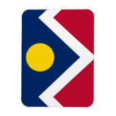 Patriotischer flexibler Magnet mit Denver City-Fla (Vertikal)