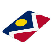 Patriotischer flexibler Magnet mit Denver City-Fla (Linke Seite)