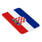 Patriotischer flexibler Magnet mit der Flagge Kroa (Rechte Seite)