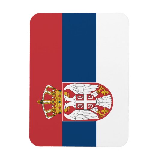 Patriotischer flexibler Magnet mit der Flagge Serb (Vertikal)