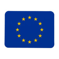 Patriotischer flexibler Magnet mit europäischer Fl