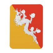 Patriotischer flexibler Magnet mit Flagge Bhutans (Vertikal)