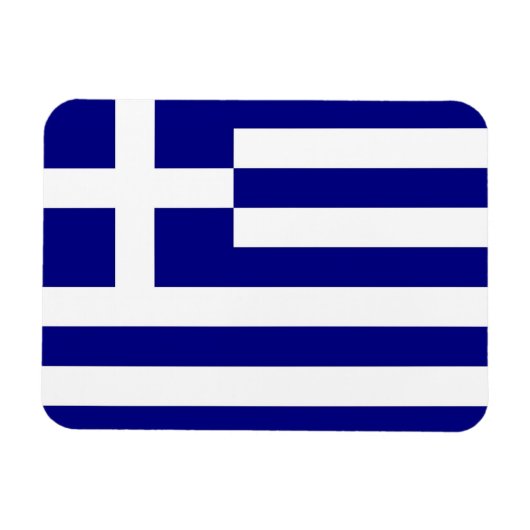 Patriotischer flexibler Magnet mit Flagge Griechen (Horizontal)