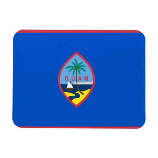 Patriotischer flexibler Magnet mit Guam-Flagge (Horizontal)