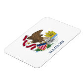 Patriotischer flexibler Magnet mit Illinois-Flagge (Linke Seite)