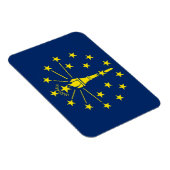 Patriotischer flexibler Magnet mit Indiana-Flagge (Rechte Seite)