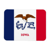 Patriotischer flexibler Magnet mit Iowa-Flagge (Horizontal)